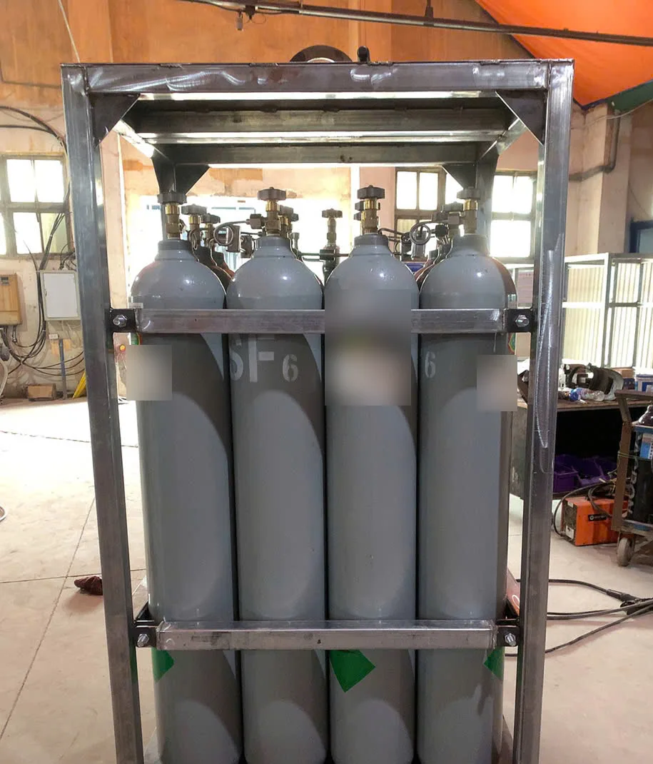 Khung pallet bình khí SF6 nối nhiều bình